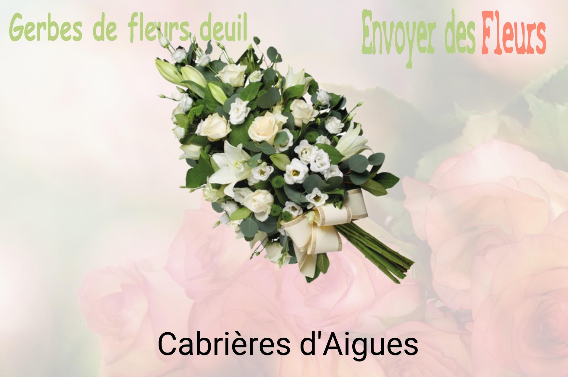 Gerbe de fleurs de deuil livrée à Cabrières-d'Aigues